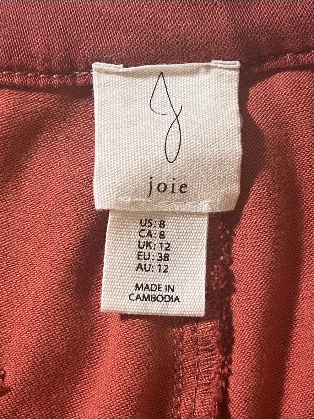 Joie Woman’s wide leg pants Terracotta Lyocell/Cotton Size 8 - Picture 4 of 13